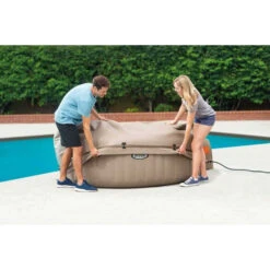 Couverture Thermique Pour Spa Gonflable Intex Pure Spa Rond 4 Places -Magasin Piscines 28523 couverture spa ecoenergetique intex 4