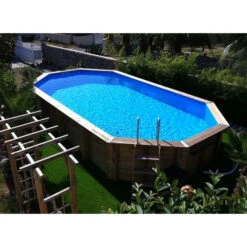 Magasin Piscines -Magasin Piscines 7504509 piscine bois octogonale ubbink ocea 470 860 bleu