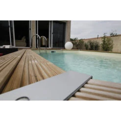 Piscine En Bois Octogonale Ubbink Océa 6,10 X 4,00 X 1,30 M - Liner Beige -Magasin Piscines 7504511 piscine bois octogonale ubbink ocea 400x610 beige ambiance 2