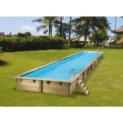 Piscine En Bois Rectangulaire Ubbink Linéa 15,50 X 3,50 X 1,55 M - Liner Beige 8 Piscine En Bois Rectangulaire Ubbink Linéa 15,50 X 3,50 X 1,55 M - Liner Beige -Magasin Piscines 7504552 piscine bois rectangulaire ubbink linea 350x1550 bleu 1
