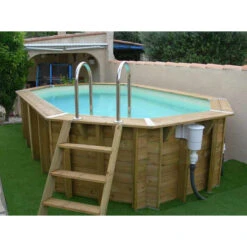 Piscine En Bois Octogonale Ubbink Océa 5,50 X 3,55 X 1,20 M - Liner Beige 13 Piscine En Bois Octogonale Ubbink Océa 5,50 X 3,55 X 1,20 M - Liner Beige -Magasin Piscines 7504594 piscine bois octogonale ubbink ocea 355 550 beige echelle 2