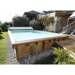 Piscine En Bois Rectangulaire Ubbink Azura 5,05 X 3,50 X 1,26 M - Liner Beige 7 Piscine En Bois Rectangulaire Ubbink Azura 5,05 X 3,50 X 1,26 M - Liner Beige -Magasin Piscines 7504755 piscine bois rectangulaire ubbink sunwater 300 555 beige 2 1