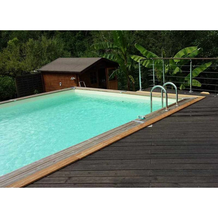 Piscine En Bois Rectangulaire Ubbink Azura 5,05 X 3,50 X 1,26 M - Liner Beige 4 Piscine En Bois Rectangulaire Ubbink Azura 5,05 X 3,50 X 1,26 M - Liner Beige – Image 2