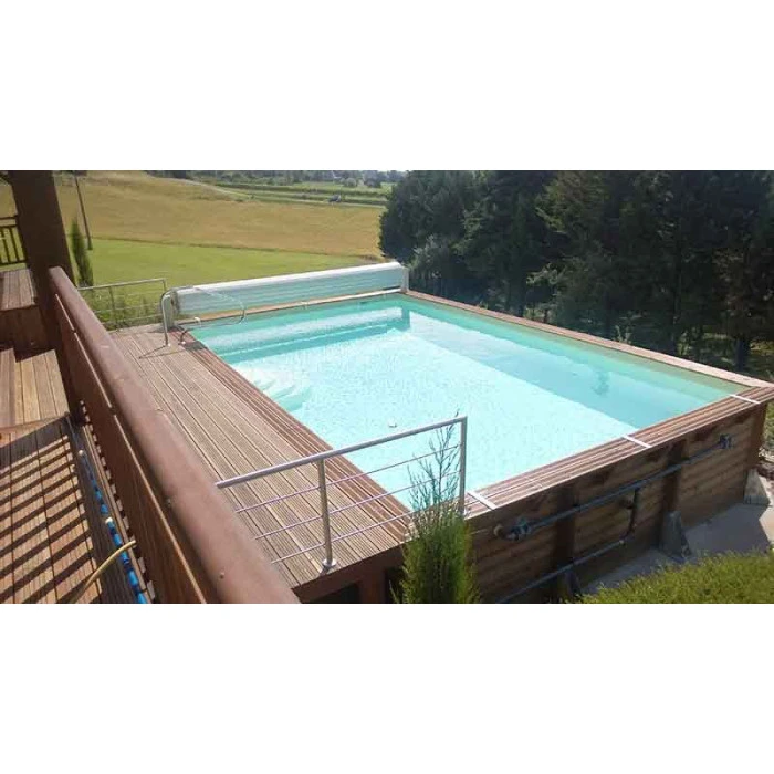 Piscine En Bois Rectangulaire Ubbink Linéa 6,50 X 3,50 X 1,40 M - Liner Beige 4 Piscine En Bois Rectangulaire Ubbink Linéa 6,50 X 3,50 X 1,40 M - Liner Beige – Image 2