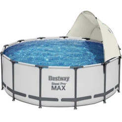 Auvent Pour Piscine Tubulaire Bestway Ø 3,05 à 5,49 M -Magasin Piscines auvent rond bestway 3