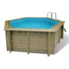 Piscine En Bois Hexagonale Ubbink Azura 4,10 X 1,20 M - Liner Bleu + Bâche à Bulles 1 Piscine En Bois Hexagonale Ubbink Azura 4,10 X 1,20 M - Liner Bleu + Bâche à Bulles -Magasin Piscines azura 410 fond blanc