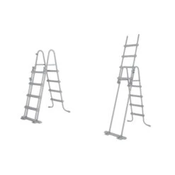 Piscine En Acier Bestway Hydrium Effet Bois Ø 5,50 X H 1,30 M -Magasin Piscines echelle de securite