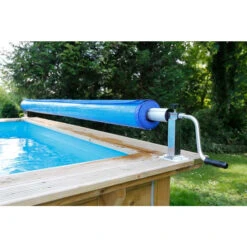 Enrouleur De Bâche à Bulles Pour Piscine En Bois Ubbink Premium -Magasin Piscines enrouleur b che premiumubbink piscine 3
