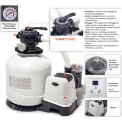 Filtre à Sable INTEX 10 M³/h -Magasin Piscines filtre sable intex schema 2