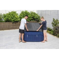 Couverture Thermique Pour Spa Carré Bestway L 180 X L 180 X H 71 Cm -Magasin Piscines housse thermique carree energysense 180 m x 180 m x 71 cm lay z spa 5