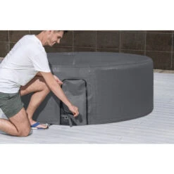 Couverture Thermique Pour Spa Rond Bestway Ø 180 X H 66 Cm -Magasin Piscines housse thermique ronde energysense 180 m x 66 cm pour spa gonflable lay z spa 4