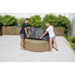 Couverture Thermique Pour Spa Rond Bestway Ø 196 X H 71 Cm -Magasin Piscines housse thermique ronde energysense 196 m x 71 cm pour spa gonflable lay z spa 5