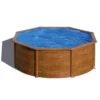 GRE Piscine Ronde Acier Gré Pacific Imitation Bois - 3,50 X 1,20 M -Magasin Piscines kit350w piscine ronde acier gre pacific imitation bois 350 120