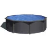GRE Piscine Ronde Acier Gré Gris Anthracite - Ø 4,60 X 1,20 M -Magasin Piscines kit460gy piscine ronde acier gre gris anthracite 122 460cm