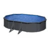 GRE Piscine Ovale Acier Gré Gris Anthracite - 5 X 3 X 1,20 M -Magasin Piscines kit610gy piscine gre ovale h122 fondblanc 1
