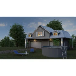 GRE Piscine Ronde Acier Gré Gris Anthracite 4,60 X 1,30 M 8 GRE Piscine Ronde Acier Gré Gris Anthracite 4,60 X 1,30 M -Magasin Piscines kitpr458gy piscine ronde acier gre gris anthracit 132 460cm ambiance