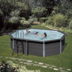 GRE Piscine Ovale Composite Gré - 5,24 X 3,86 X 1,24 M -Magasin Piscines kpcov52 piscine ovale composite gre ambiance 3