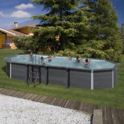 GRE Piscine Ovale Composite Gré - 8,04 X 3,86 X 1,24 M -Magasin Piscines kpcov80d piscine ovale composite gre 804 386cm ambiance