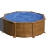 Piscine Ronde Acier Gre Mauritius Imitation Bois - Ø 3,50 X 1,32 M -Magasin Piscines mauritius 350