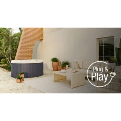 Spa Acrylique NetSpa Halfmoon 4 Personnes -Magasin Piscines netspa halfmoon pointfort01