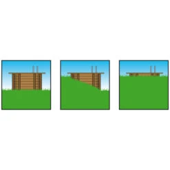 Piscine En Bois Rectangulaire Ubbink Linéa 8,00 X 5,00 X 1,40 M - Liner Beige -Magasin Piscines picto coupe 1