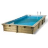 Piscine En Bois Rectangulaire Ubbink Linéa 6,50 X 3,50 X 1,40 M - Liner Bleu -Magasin Piscines piscine bois linea 350 x 650 h 140 cm liner bleu 1