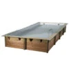 Piscine En Bois Rectangulaire Ubbink Linéa 8,00 X 5,00 X 1,40 M - Liner Gris -Magasin Piscines piscine bois linea 350 x 650 h 140 cm liner gris 4