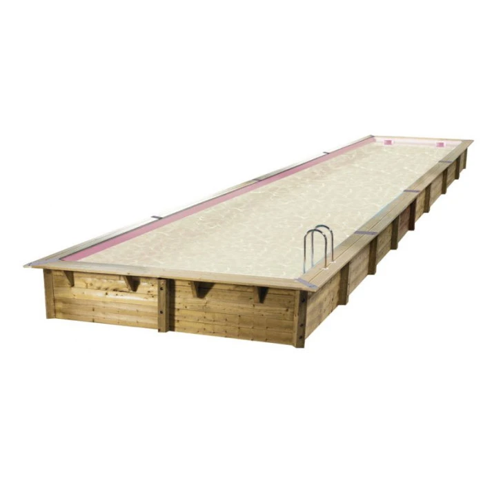 Piscine En Bois Rectangulaire Ubbink Linéa 15,50 X 3,50 X 1,55 M - Liner Beige 3 Piscine En Bois Rectangulaire Ubbink Linéa 15,50 X 3,50 X 1,55 M - Liner Beige