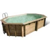 Piscine En Bois Octogonale Ubbink Océa 5,50 X 3,55 X 1,20 M - Liner Beige -Magasin Piscines piscine bois ocea 550 x 330 studio 1