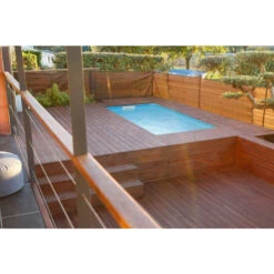 Piscine En Bois Rectangulaire Ubbink Sunwater 3,50 X 2,00 X 0,71 M - Liner Bleu -Magasin Piscines piscine en bois ubbink sunwater 200x350 ambiance 3