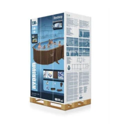 Piscine En Acier Bestway Hydrium Effet Bois - 7,30 X 3,60 X 1,30 M -Magasin Piscines piscine hors sol acier ovale 730 m x 360 m x 130 m hydrium carton