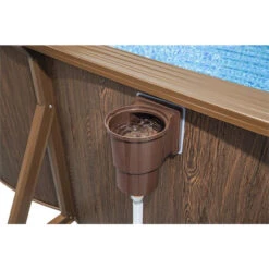 Piscine En Acier Bestway Hydrium Effet Bois - 7,30 X 3,60 X 1,30 M -Magasin Piscines piscine hors sol acier ovale 730 m x 360 m x 130 m hydrium skimmer