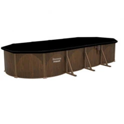 Piscine En Acier Bestway Hydrium Effet Bois - 7,30 X 3,60 X 1,30 M -Magasin Piscines piscine hors sol acier ovale 730 m x 360 m x 130 m hydrium 4