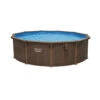 Piscine En Acier Bestway Hydrium Effet Bois Ø 4,90 X H 1,30 M 2 Piscine En Acier Bestway Hydrium Effet Bois Ø 4,90 X H 1,30 M -Magasin Piscines piscine hors sol acier ronde 488 x 130 m hydrium fond blanc
