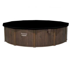 Piscine En Acier Bestway Hydrium Effet Bois Ø 5,50 X H 1,30 M -Magasin Piscines piscine hors sol acier ronde 549 x 130 m hydrium 4