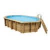 Piscine En Bois Octogonale Ubbink Azura 6,10 X 4 X 1,20 M - Liner Bleu -Magasin Piscines piscine ubbink azura 610 400 120 bleu