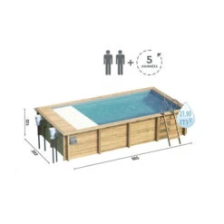 Piscine Urbaine XL Procopi En Bois 6,5 X 3,5 M - Couverture Automatique -Magasin Piscines piscine urbaine xl dimensions