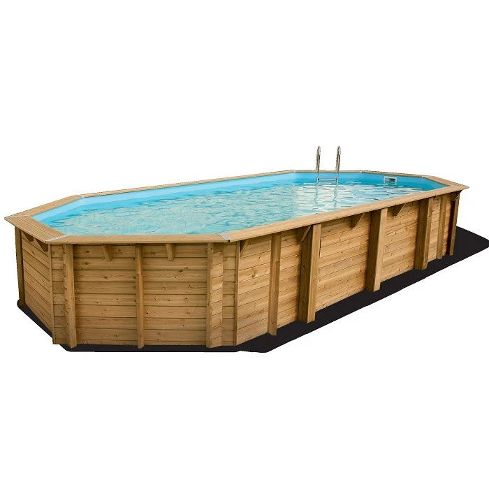 Piscine En Bois Octogonale Ubbink Azura 7,50 X 4,00 X 1,30 M - Liner Bleu 3 Piscine En Bois Octogonale Ubbink Azura 7,50 X 4,00 X 1,30 M - Liner Bleu
