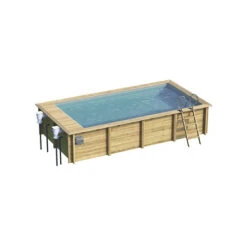 Magasin Piscines 10 Piscine Urbaine XL Procopi En Bois 6,5 X 3,5 M - Couverture Automatique
