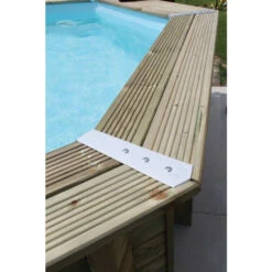 Kit De 8 Pièces Finition Margelles 135° Ubbink Alu Piscine Bois Octogonale 9 Kit De 8 Pièces Finition Margelles 135° Ubbink Alu Piscine Bois Octogonale -Magasin Piscines platine linea angle finition margelles ubbink alluminium ambiance 3